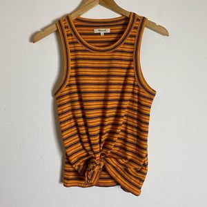 Striped Madewell Tank Top Cotton Blend w Tie- M